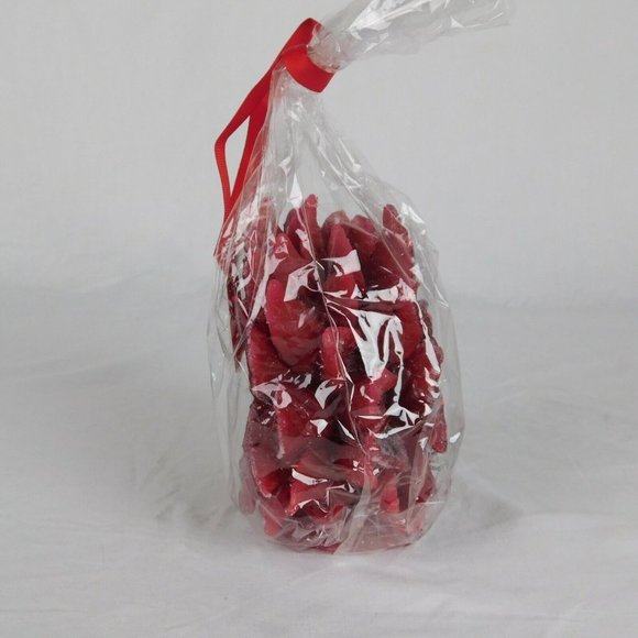 Christmas Candle Poinsettia Red Glitter Wax New 5.5" Tall Holiday Design Flower - Picture 2 of 6